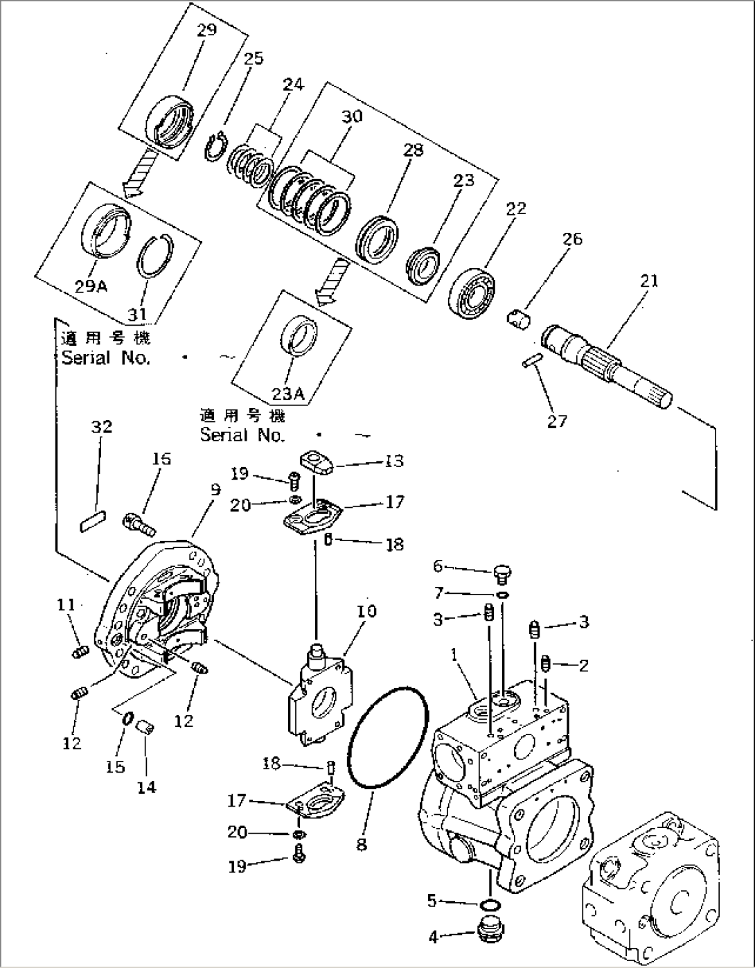 HYDRAULIC PUMP¤ REAR (1/2) (WITH OLSS)