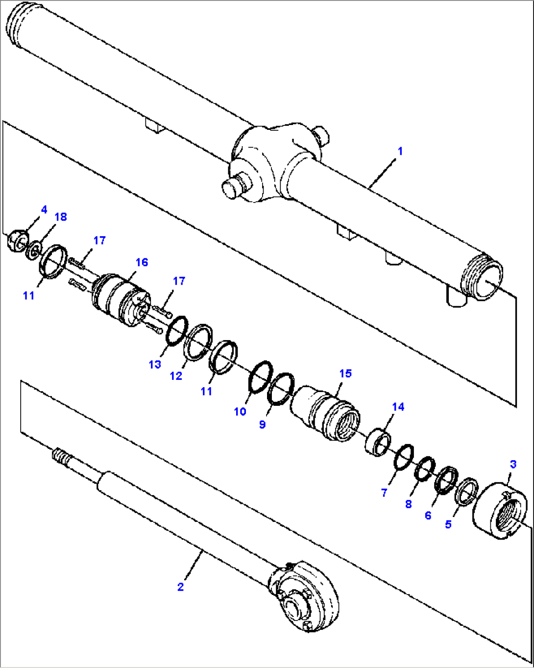 BLADE LIFT CYLINDER STANDARD TRACK MACHINES