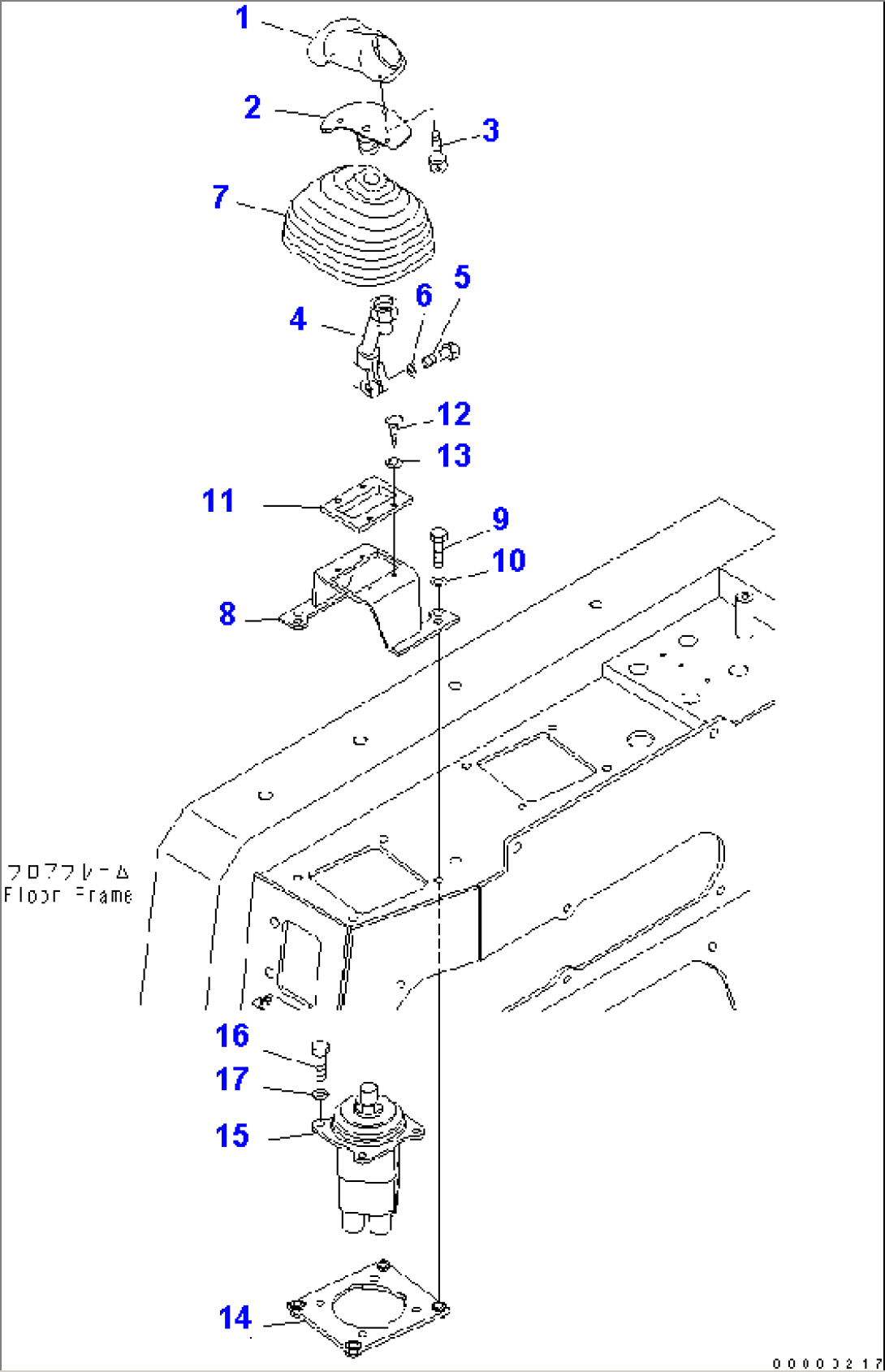 FLOOR FRAME (BRADE CONTROL) (ANGLE DOZER) (WITHOUT CAB)