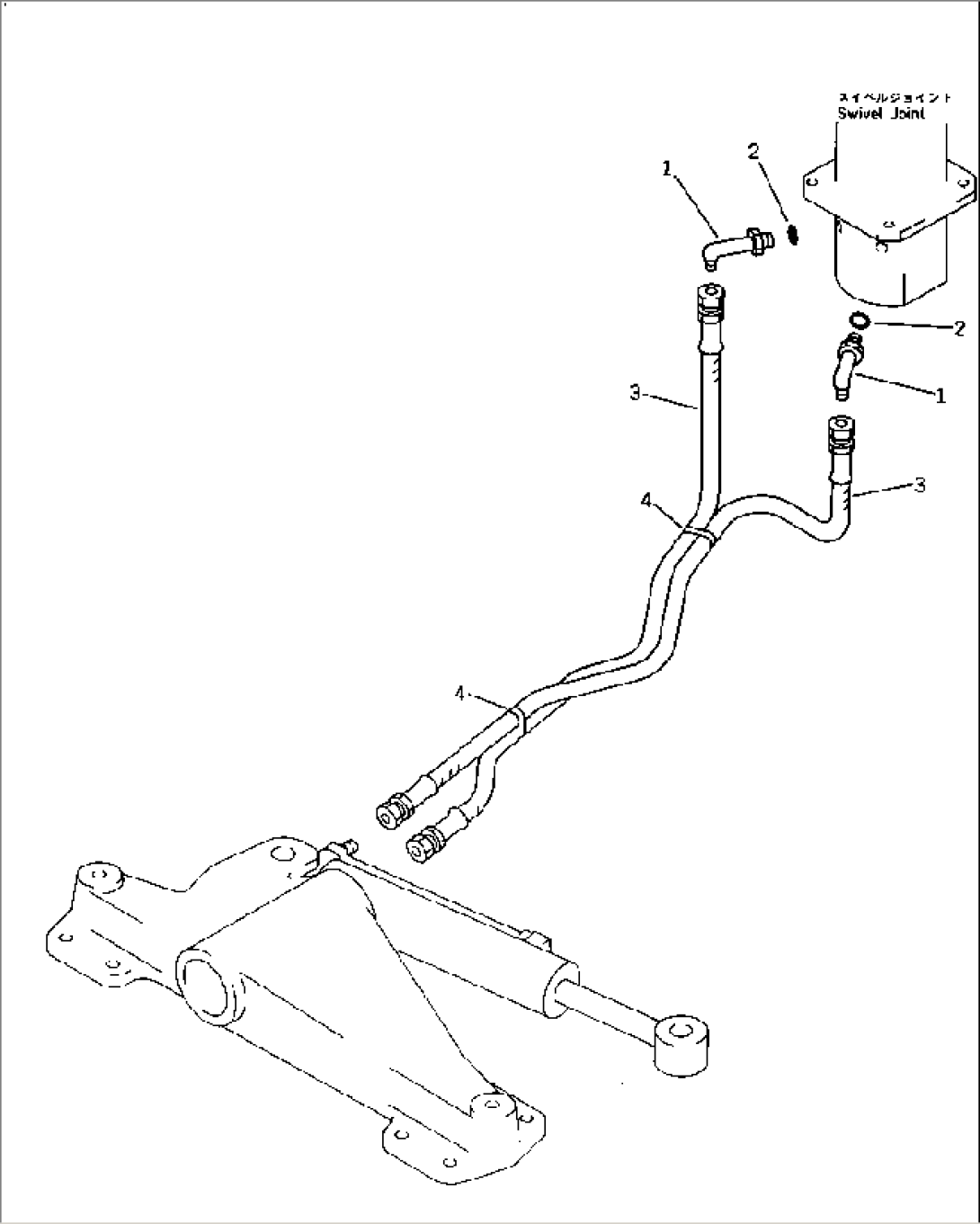 STEERING PIPING (2/3) (SWIVEL JOINT TO CYLINDER) (TBG¤ ABE SPEC.)