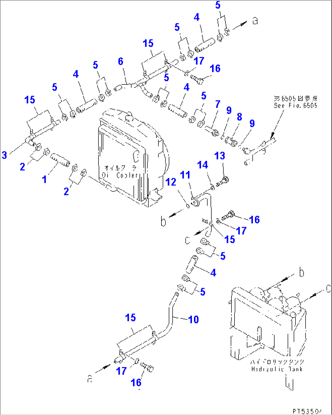 HYDRAULIC PIPING (OIL COOLER LINE) (2/2)