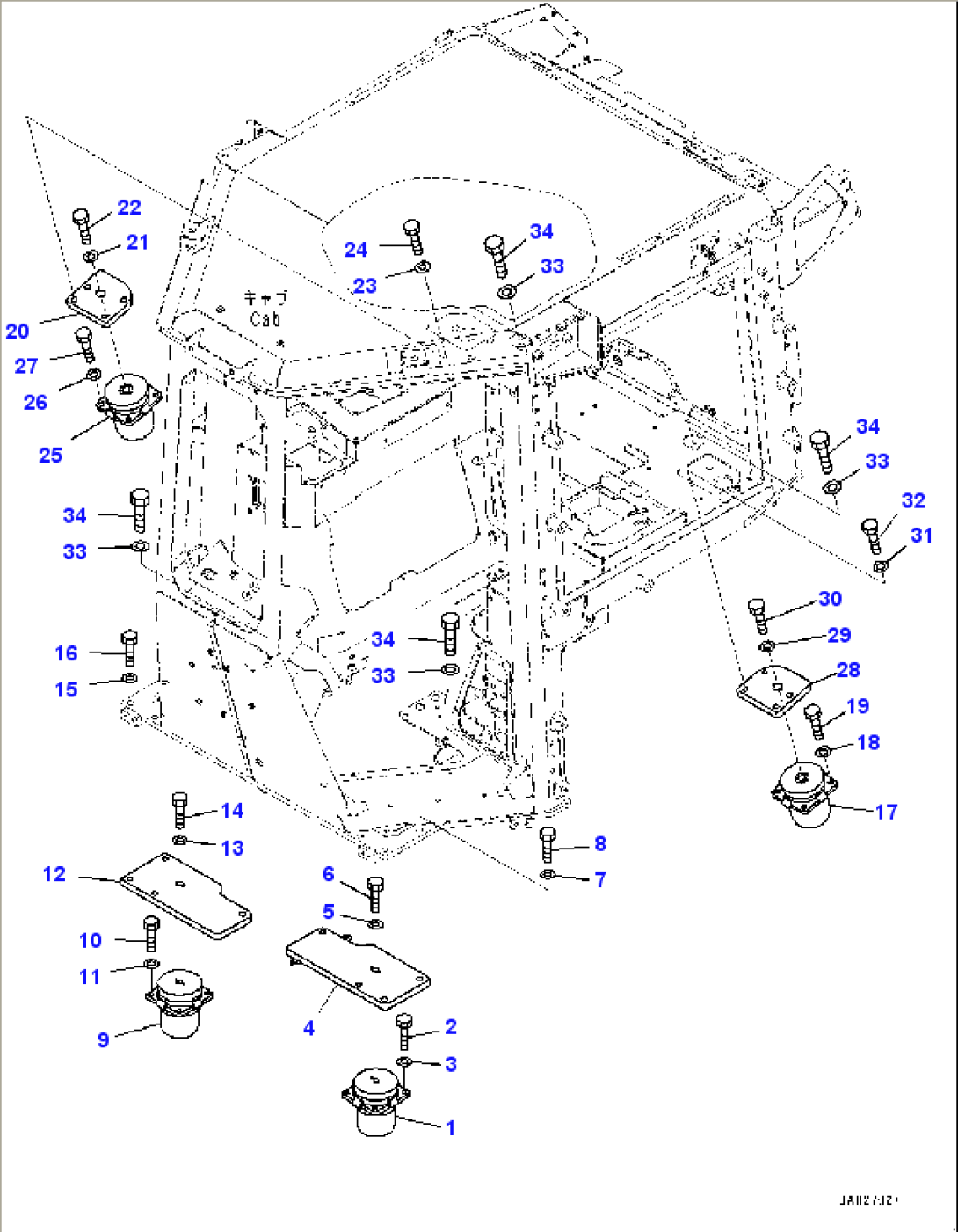 Cab Related, Cushion (#10001-)