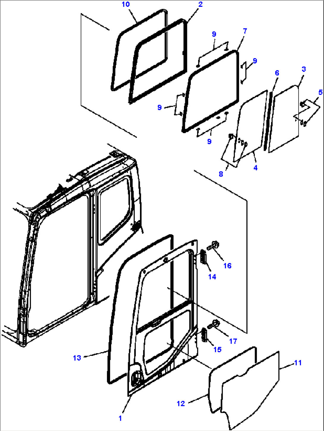 K1110-05H1 CAB DOOR (VANDALISM PROTECTION)