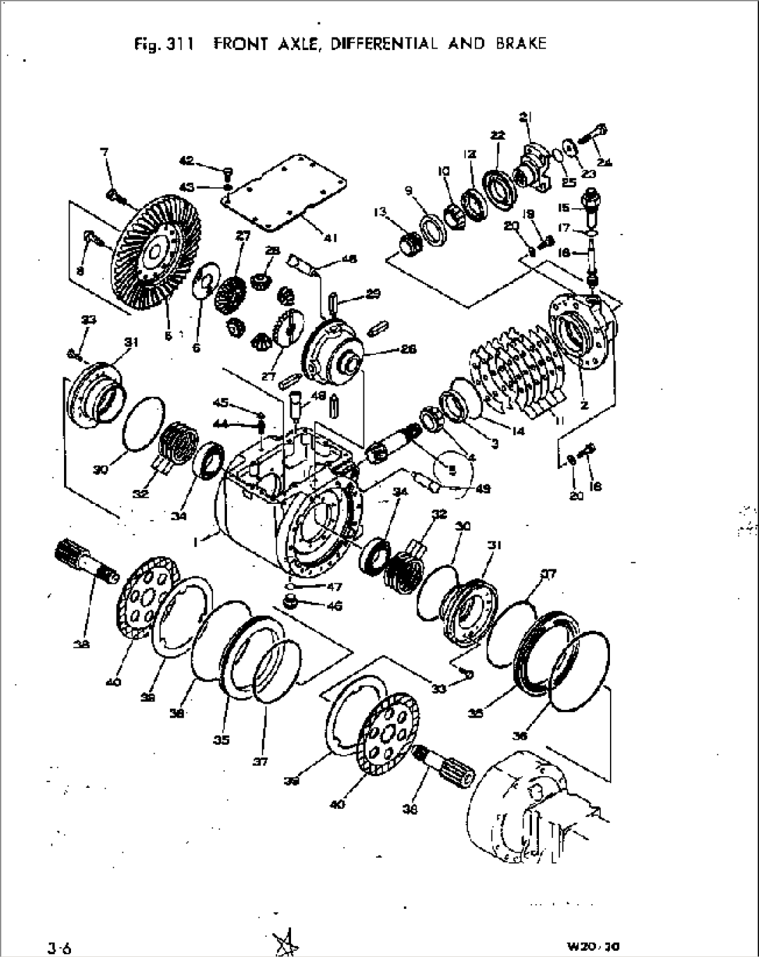 FRONT AXLE¤ DIFFERENTIAL AND BRAKE