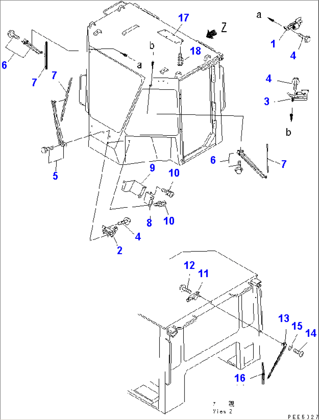 2-PERSONS CAB (WIPER MOTOR)(#64001-)