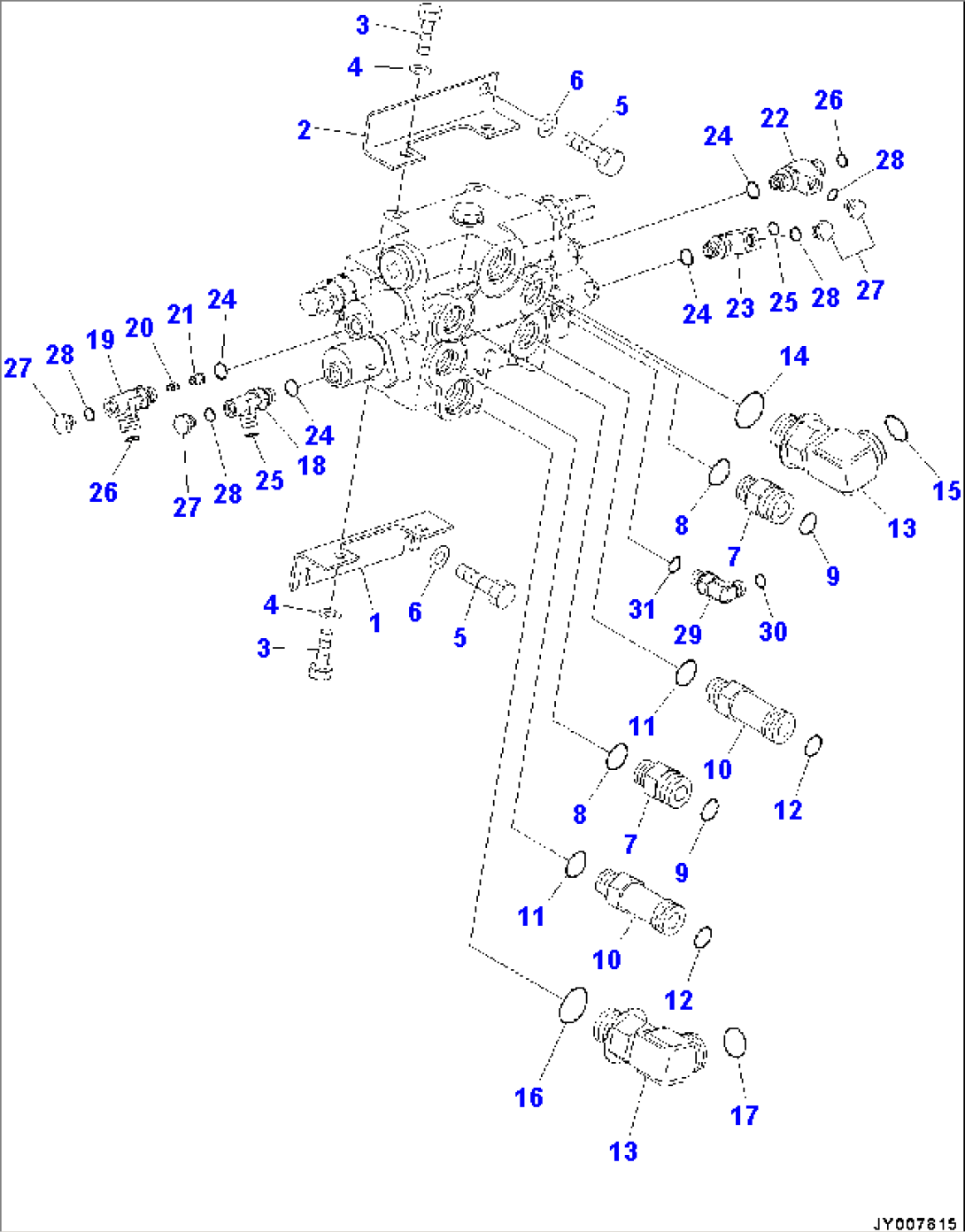 Hydraulic Control Valve, Control Valve Related Parts (#75053-)