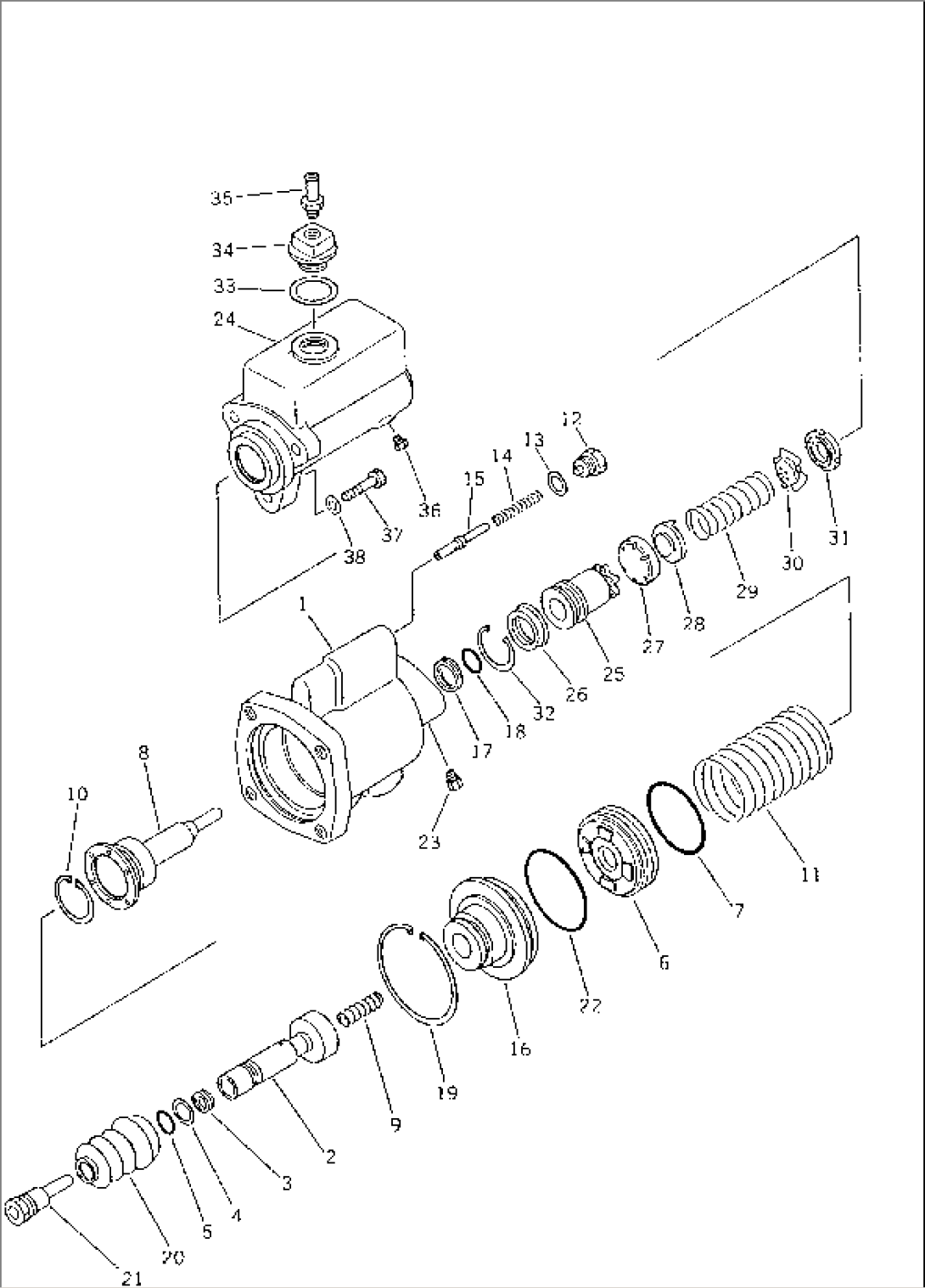 BOOSTER AND MASTER CYLINDER