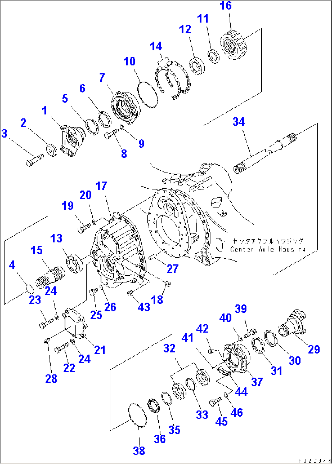 CENTER AXLE (TRANSFER)