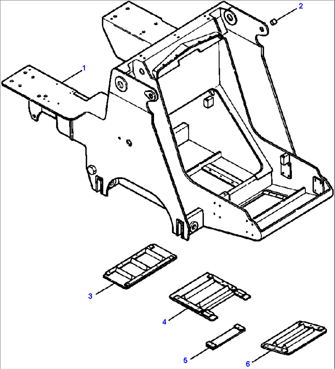 FRONT FRAME (WITHOUT ROPS CANOPY MOUNTS)