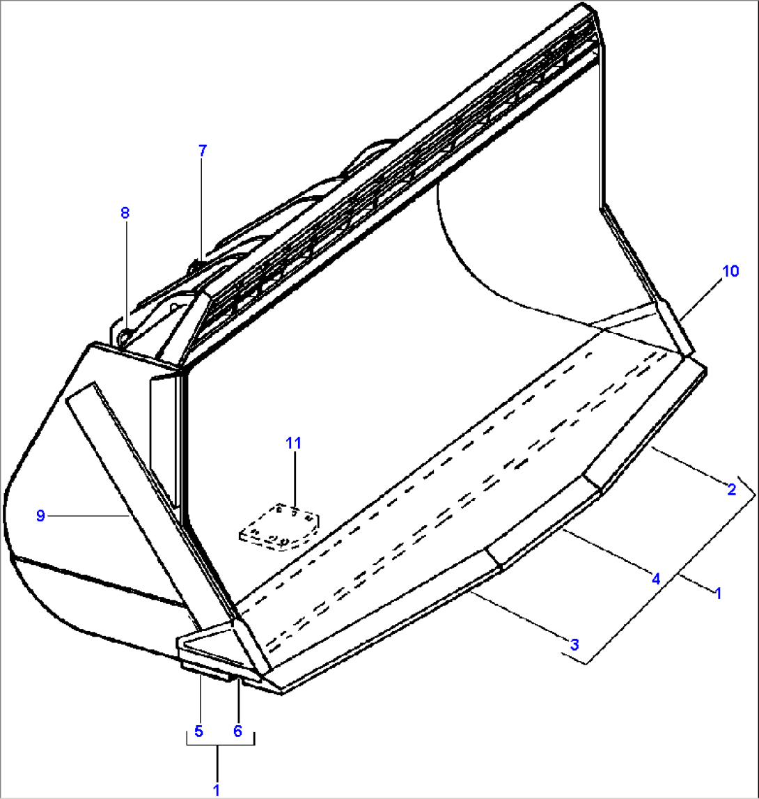 BUCKET SPADE NOSE - 7.5 CU.YD.