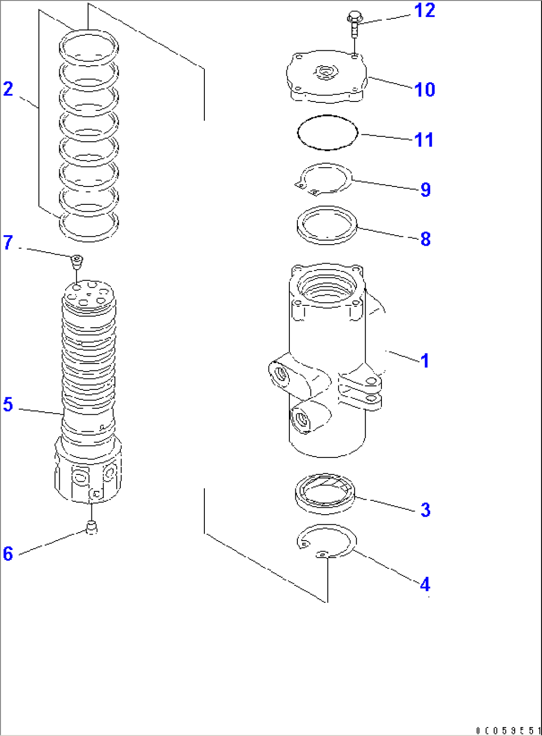 SWIVEL JOINT (INNER PARTS) (BLADE)