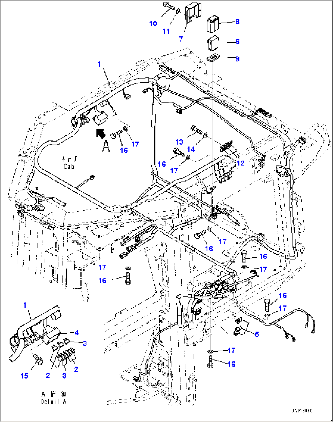 Cab, Cab Wiring Harness (#40001-)