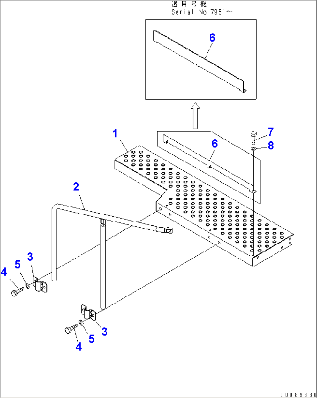 CAB GUARD (FRONT STEP) (STAIRWAY)(#7001-)