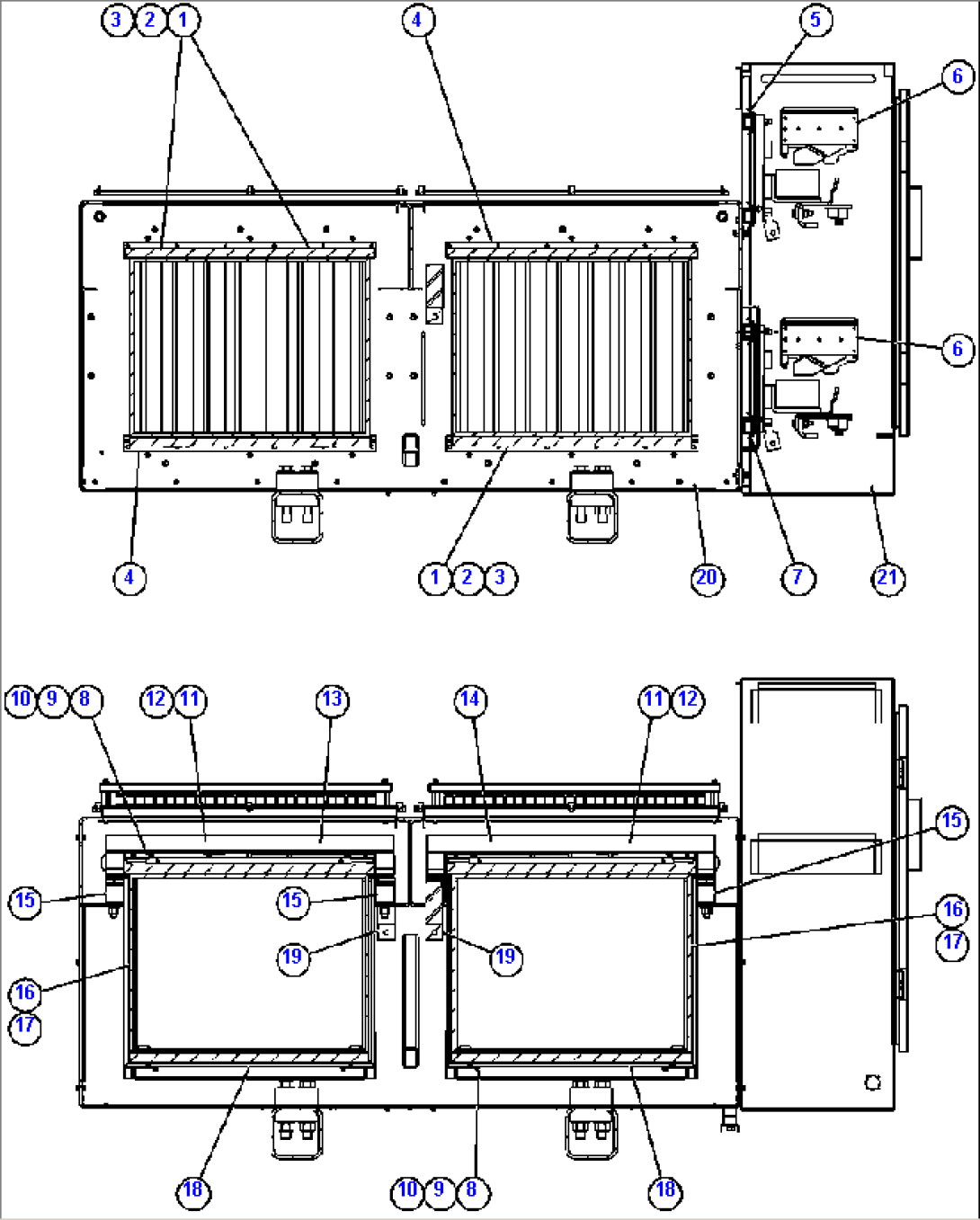 RETARDING GRID ASSEMBLY - 7 STEP - 1 (PC2158)
