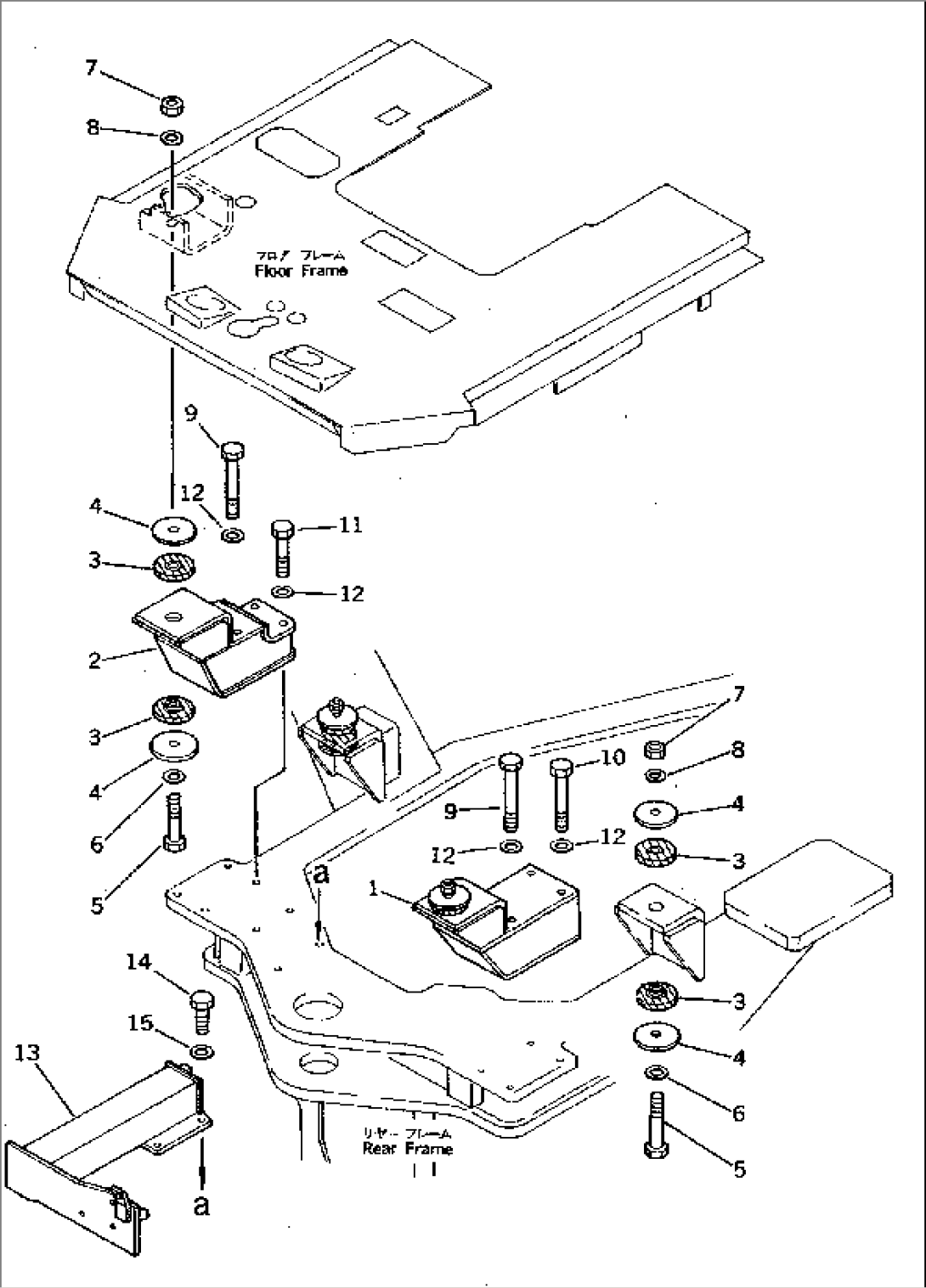 FLOOR SUPPORT (WITHOUT CAB)(#10001-19999)
