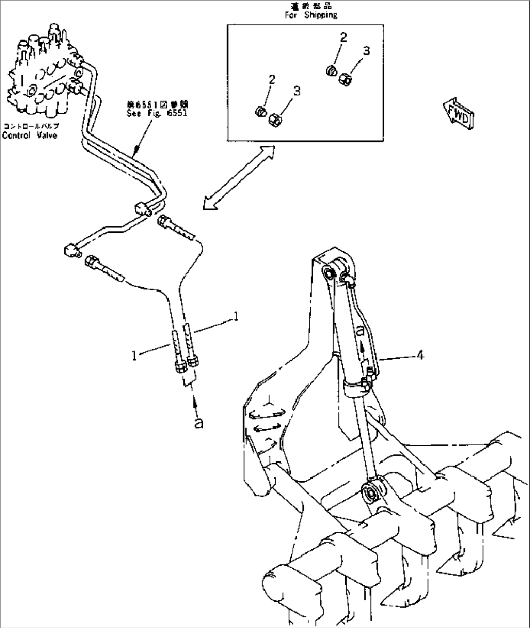 HYDRAULIC PIPING (RIPPER CYLINDER LINE) (RIPPER SIDE)