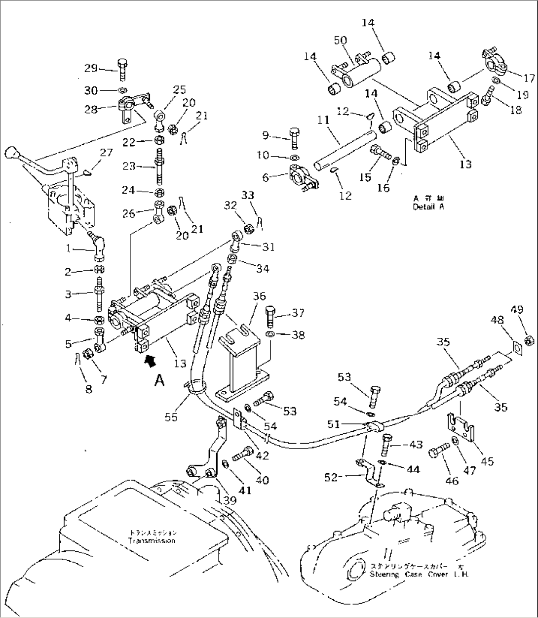 TOWING WINCH CONTROL LINKAGE