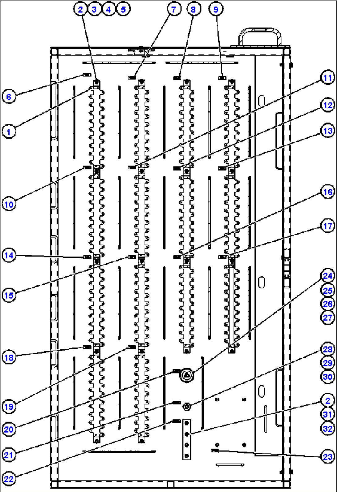 AUXILIARY CONTROL CABINET COMPONENTS - 1