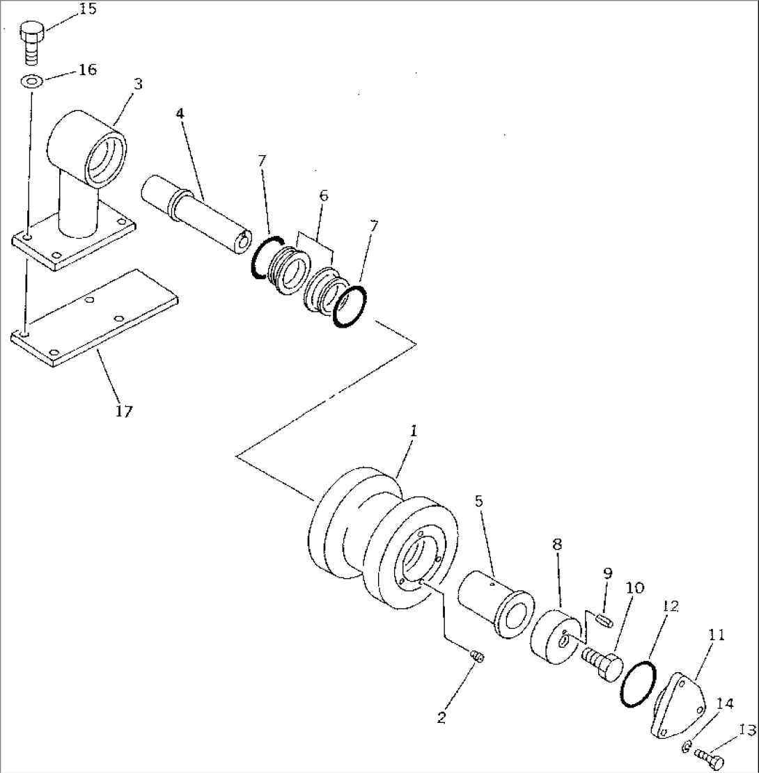 CARRIER ROLLER (RUBBER SHOE SPEC.)(#61001-61075)