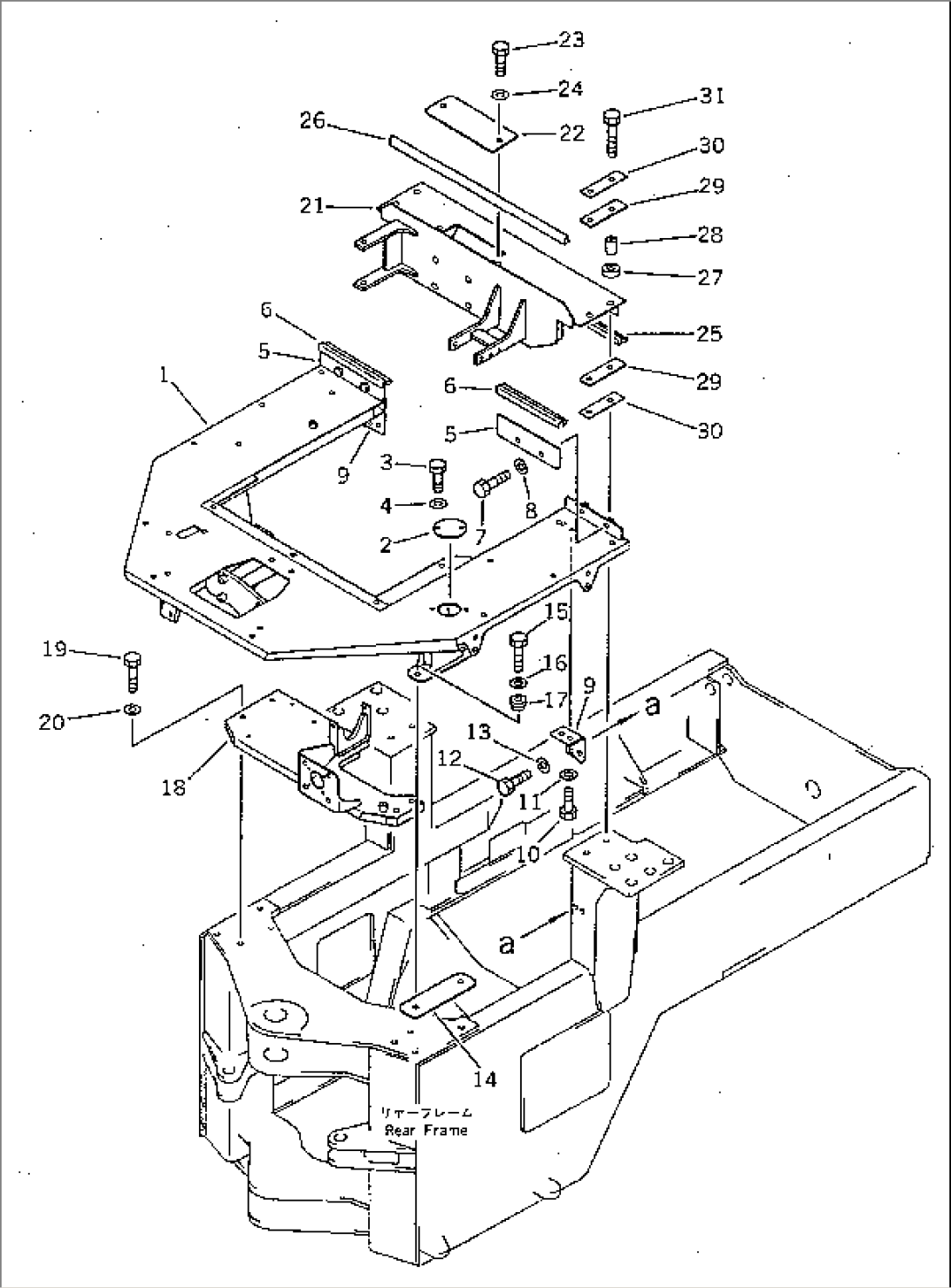 FLOOR SUPPORT (WITHOUT CAB)(#10001-.)