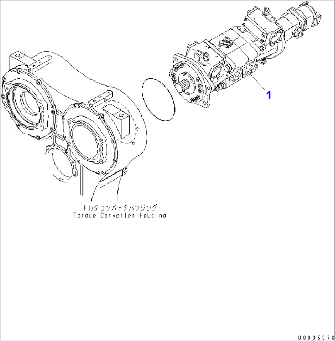 HYDRAULIC PUMP (STEERING PUMP) (ADDITIONAL COOLER)(#50085-)