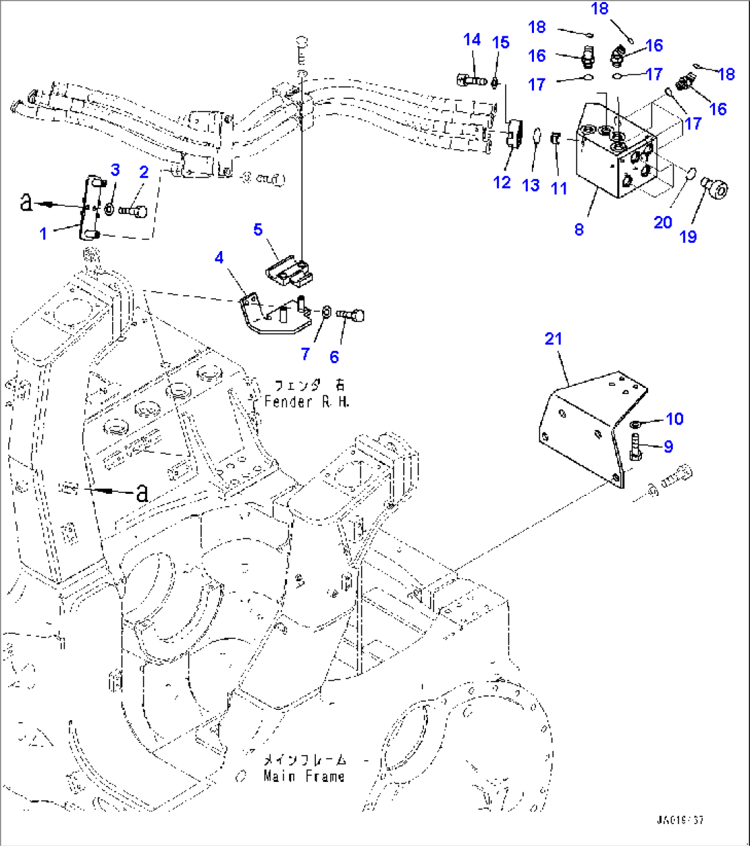 Ripper Piping, Cover (#22001-)