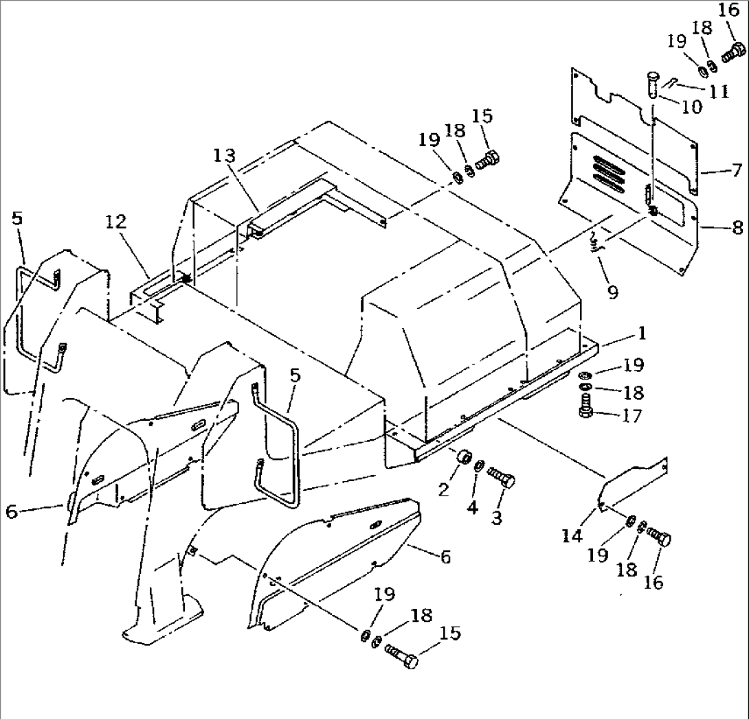 REAR COVER (FOR HYDRAULIC RIPPER)