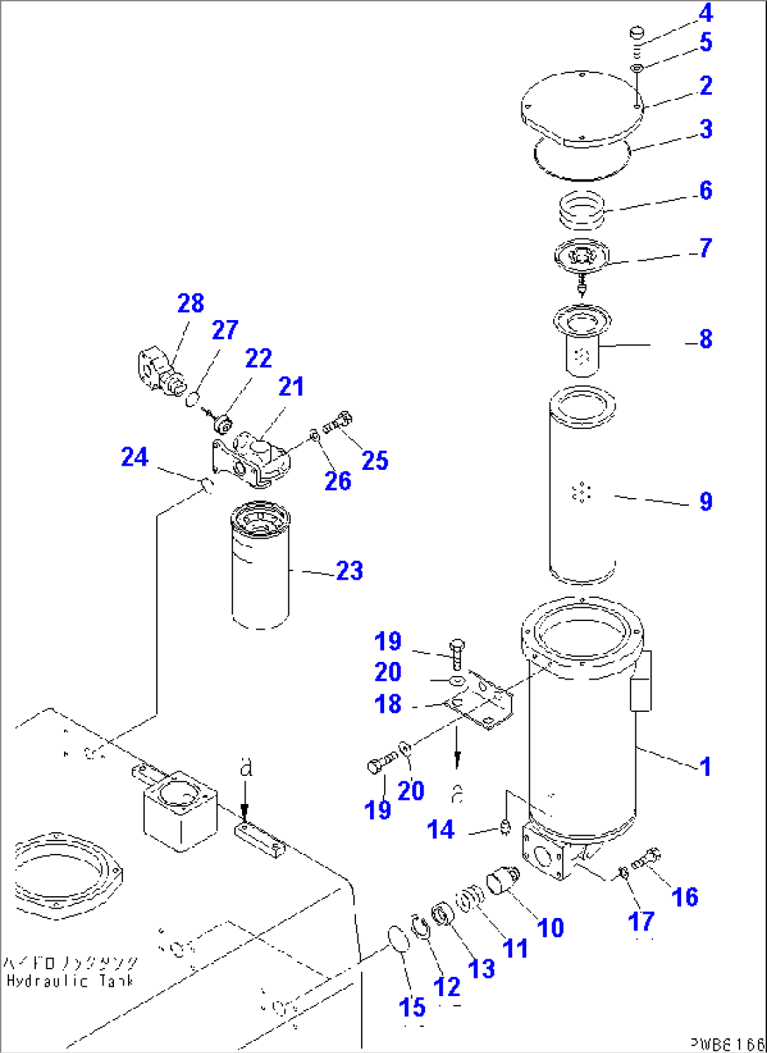 HYDRAULIC TANK (RETURN FILTER)
