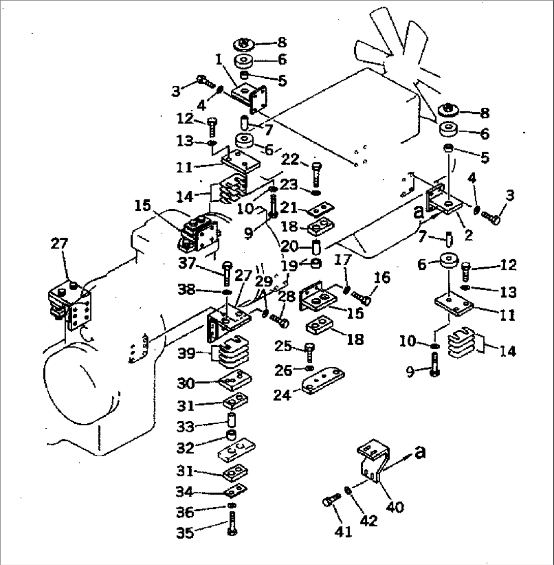 ENGINE AND TRANSMISSION MOUNTING PARTS(#1002-)
