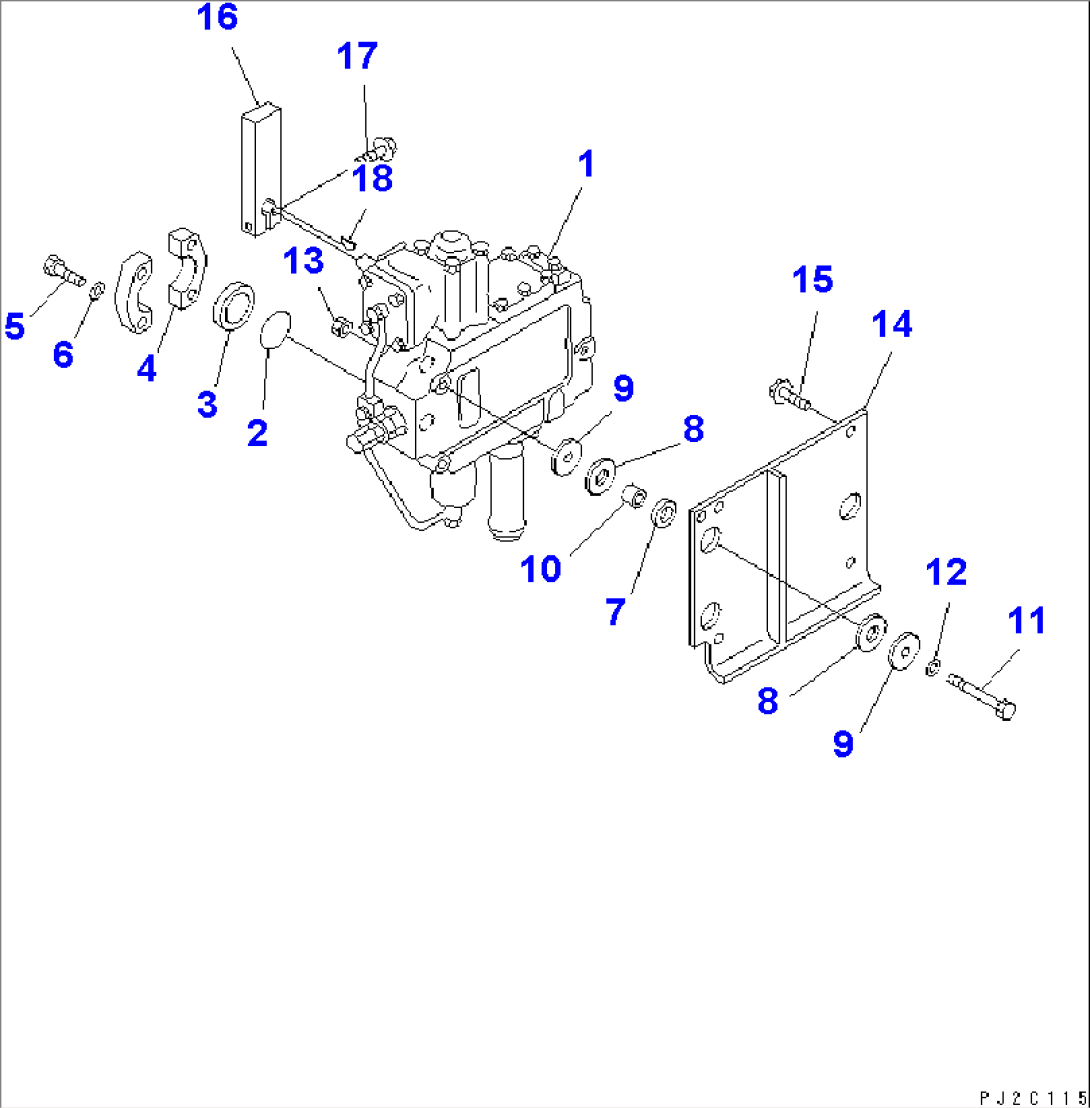 STEERING VALVE (STEERING DEMAND VALVE AND MOUNTING PARTS) (FOLLOW UP STEERING)(#50001-52405)