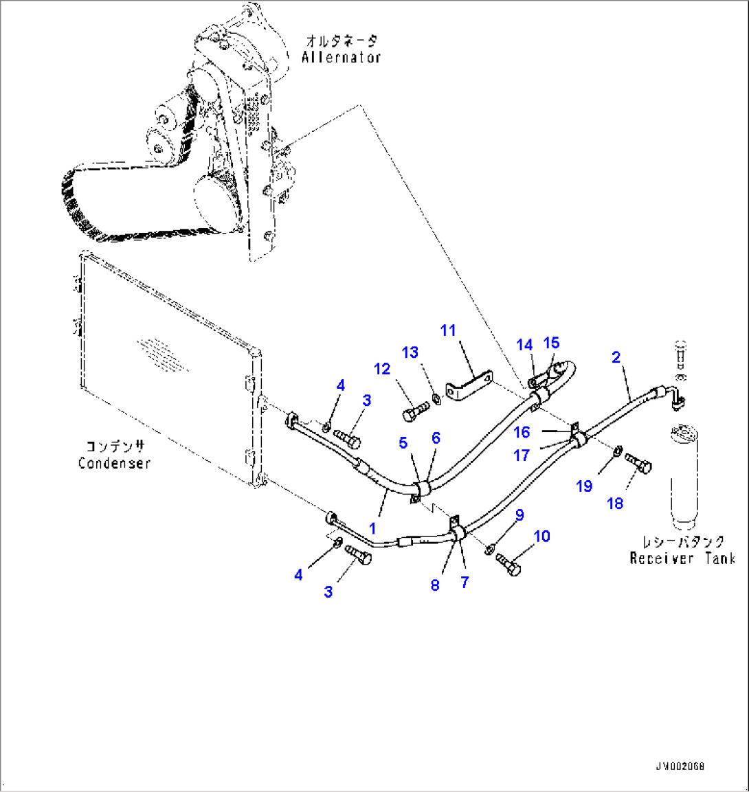 Radiator, Freon Piping (#10001-)