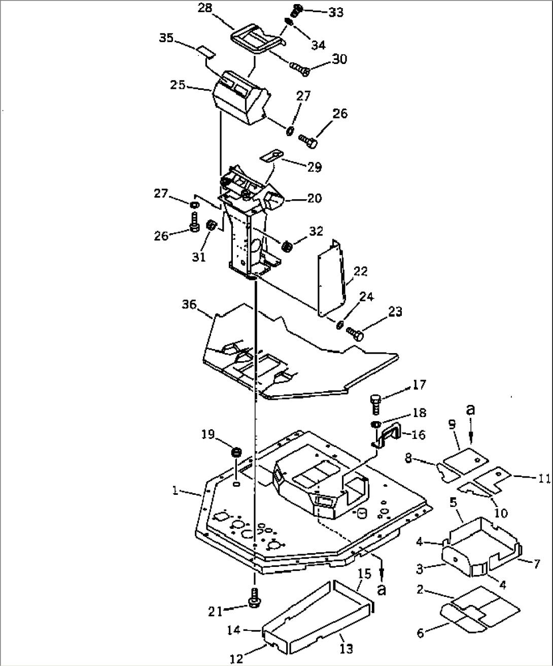 FLOOR FRAME AND DASHBOARD (WITH CAB) (TBG SPEC.)(#11061-)