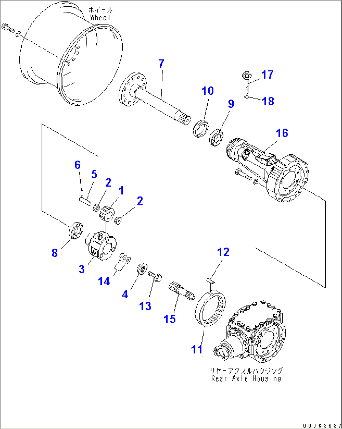 REAR AXLE (FINAL DRIVE AND HOUSING¤ R.H.)