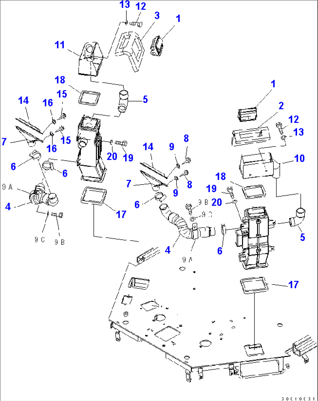 AIR CONDTIONER DUCT (FRONT DUCT)