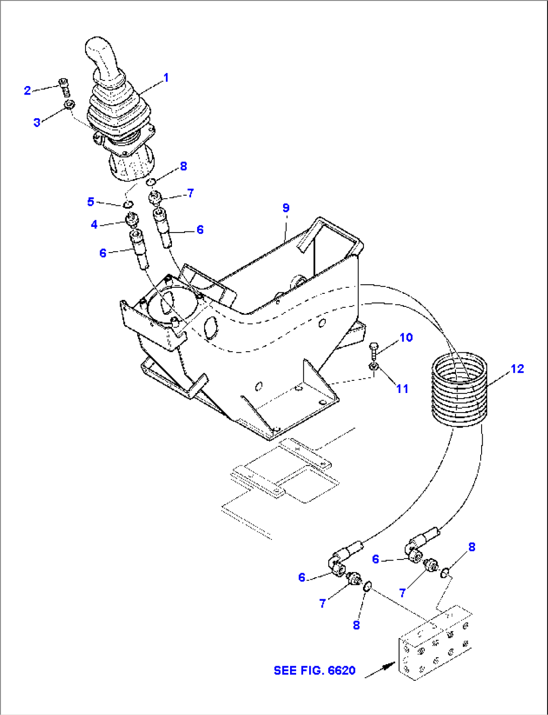 HYDRAULIC PIPING (BOOM AND BUCKET PPC VALVE LINE) (1/2)