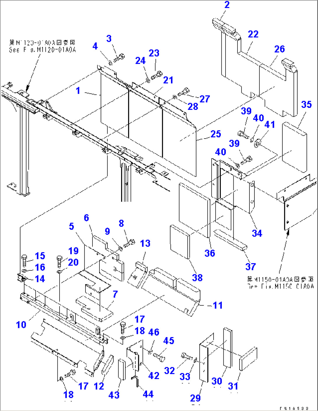 PARTITION (MACHINE CAB) (ENGINE ROOM FRONT)(#11001-)