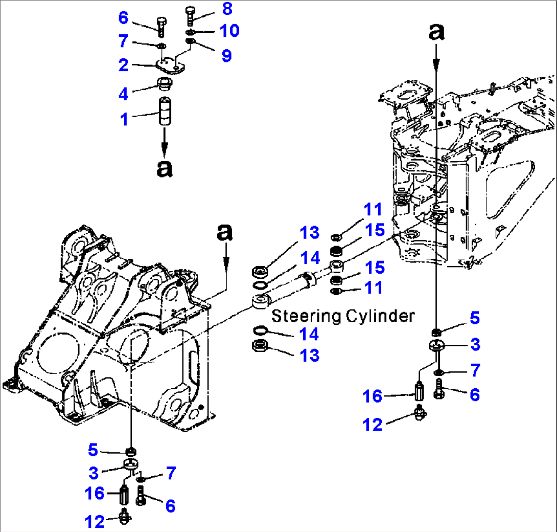 J4120-02A0 REAR FRAME STEERING CYLINDER MOUNTING PARTS