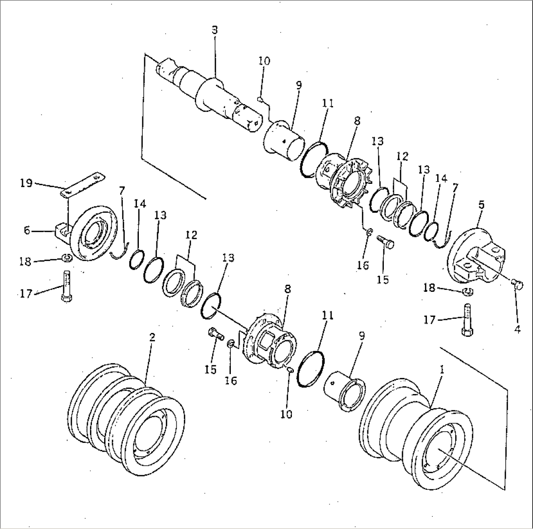 TRACK ROLLER (FOR SLAG HANDLING)