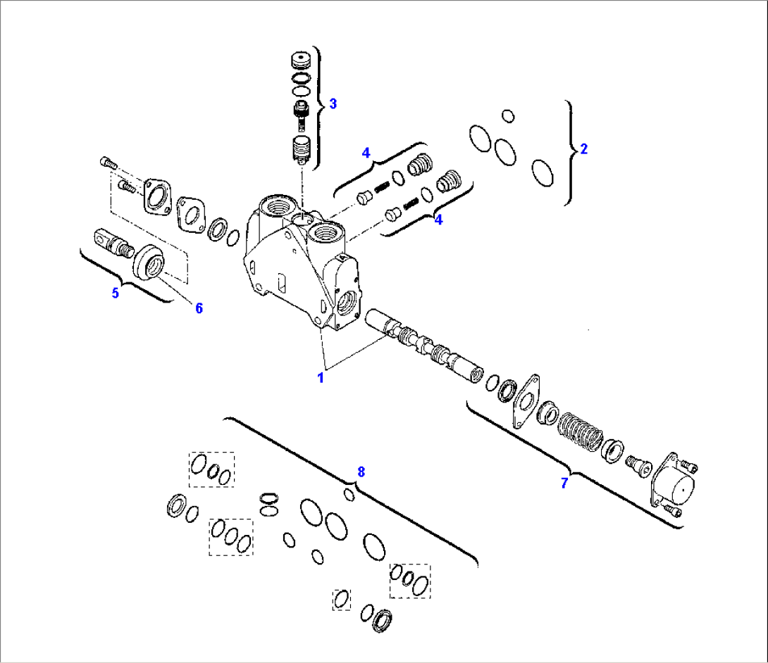 BACKHOE CONTROL VALVE (5/8)