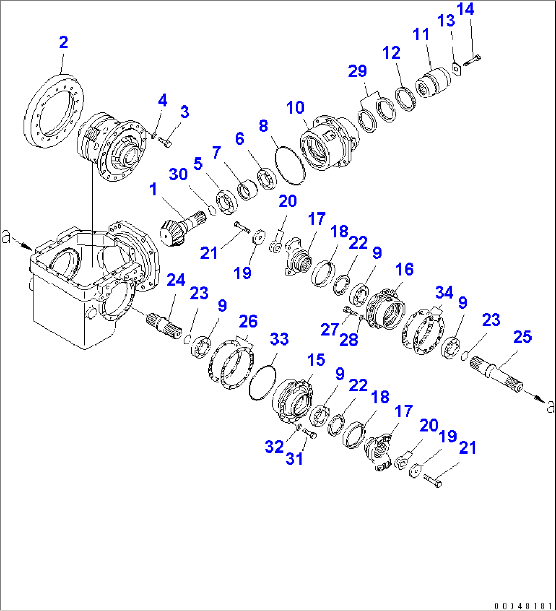 FRONT DIFFERENTIAL (PINION GEAR AND COUPLING)