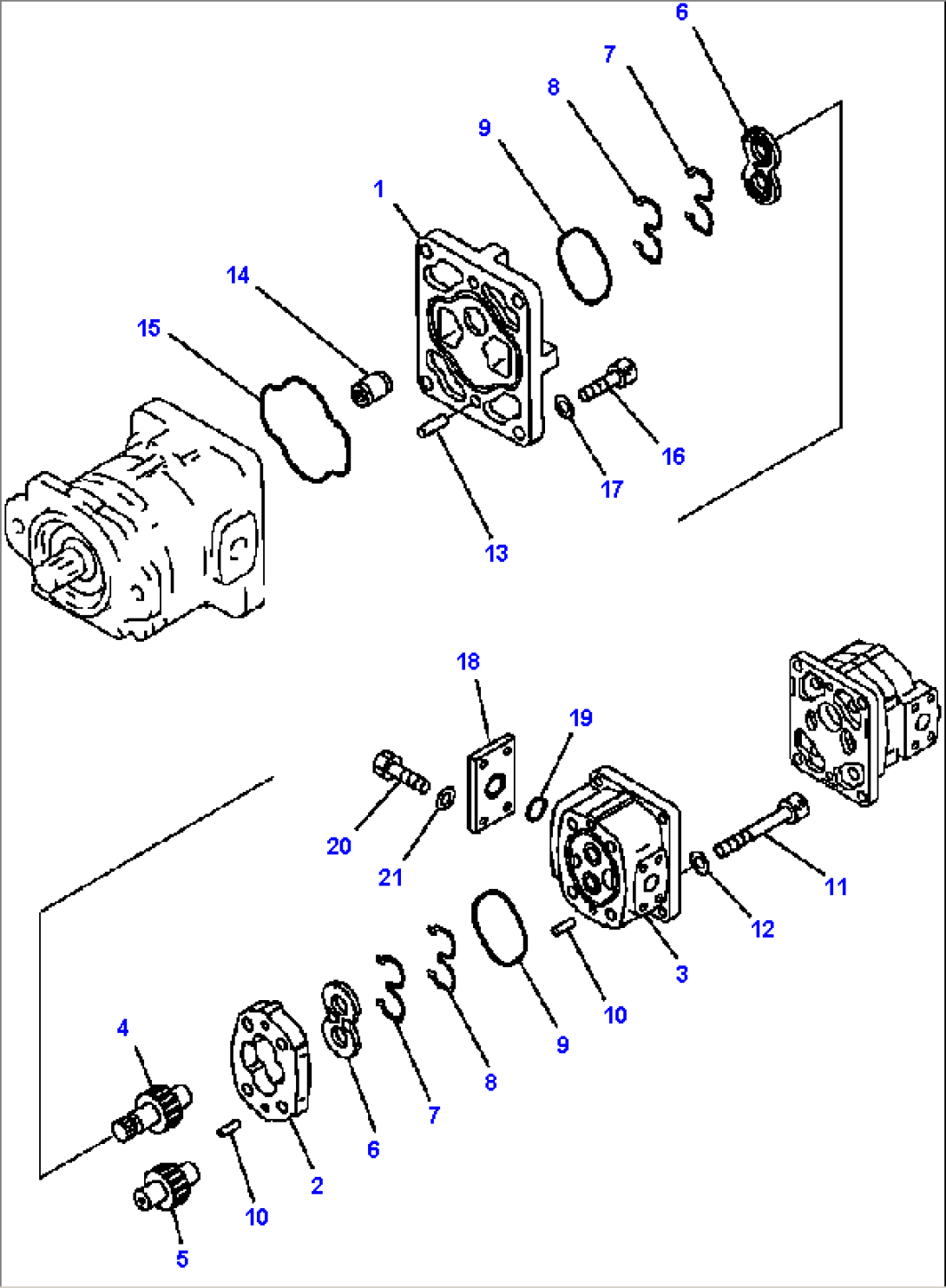 FIG. H0210-01E1 PUMP ASSEMBLY (2/3) - SAR80+12+8