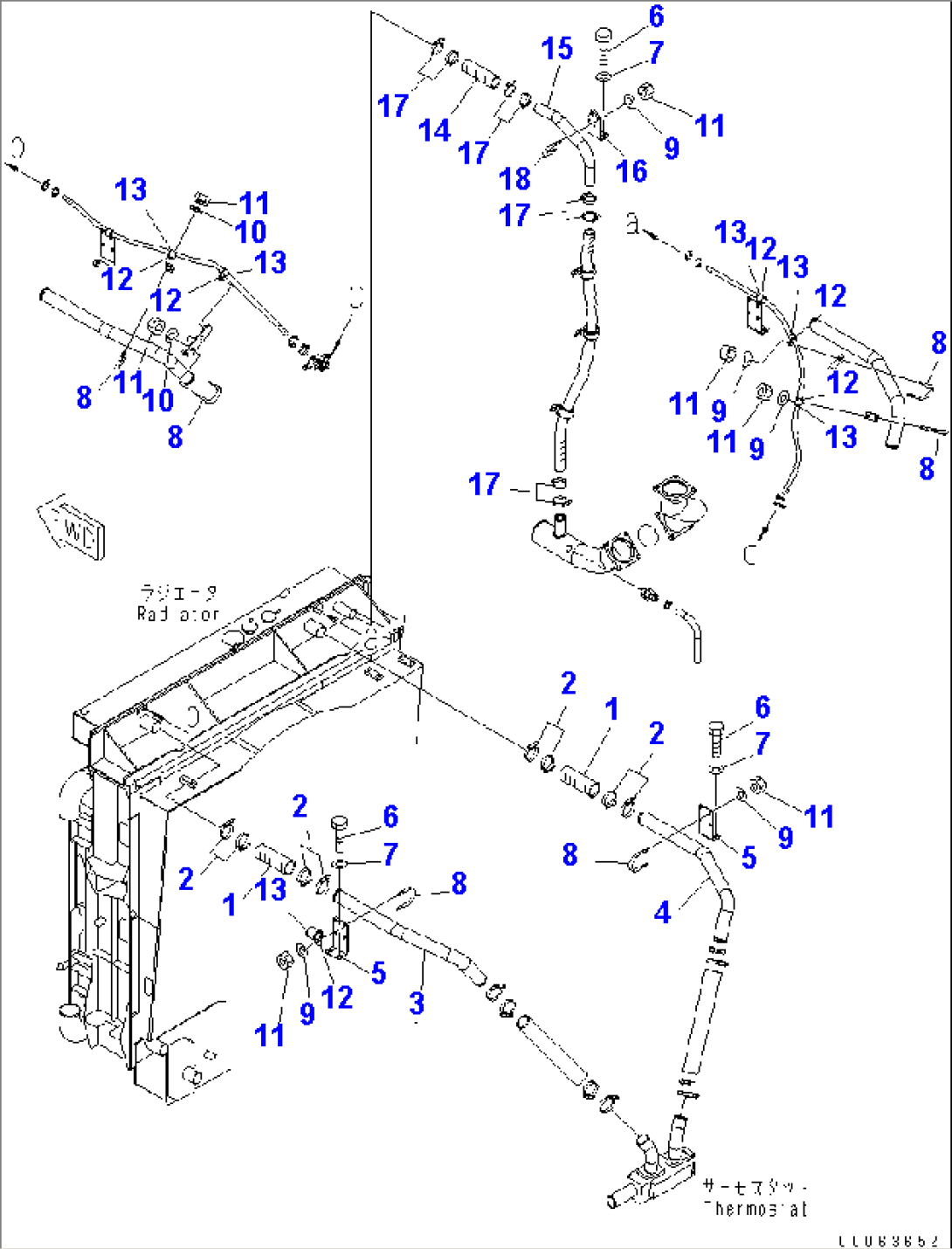 RADIATOR (COOLANT LINE) (1/2)(#7169-)
