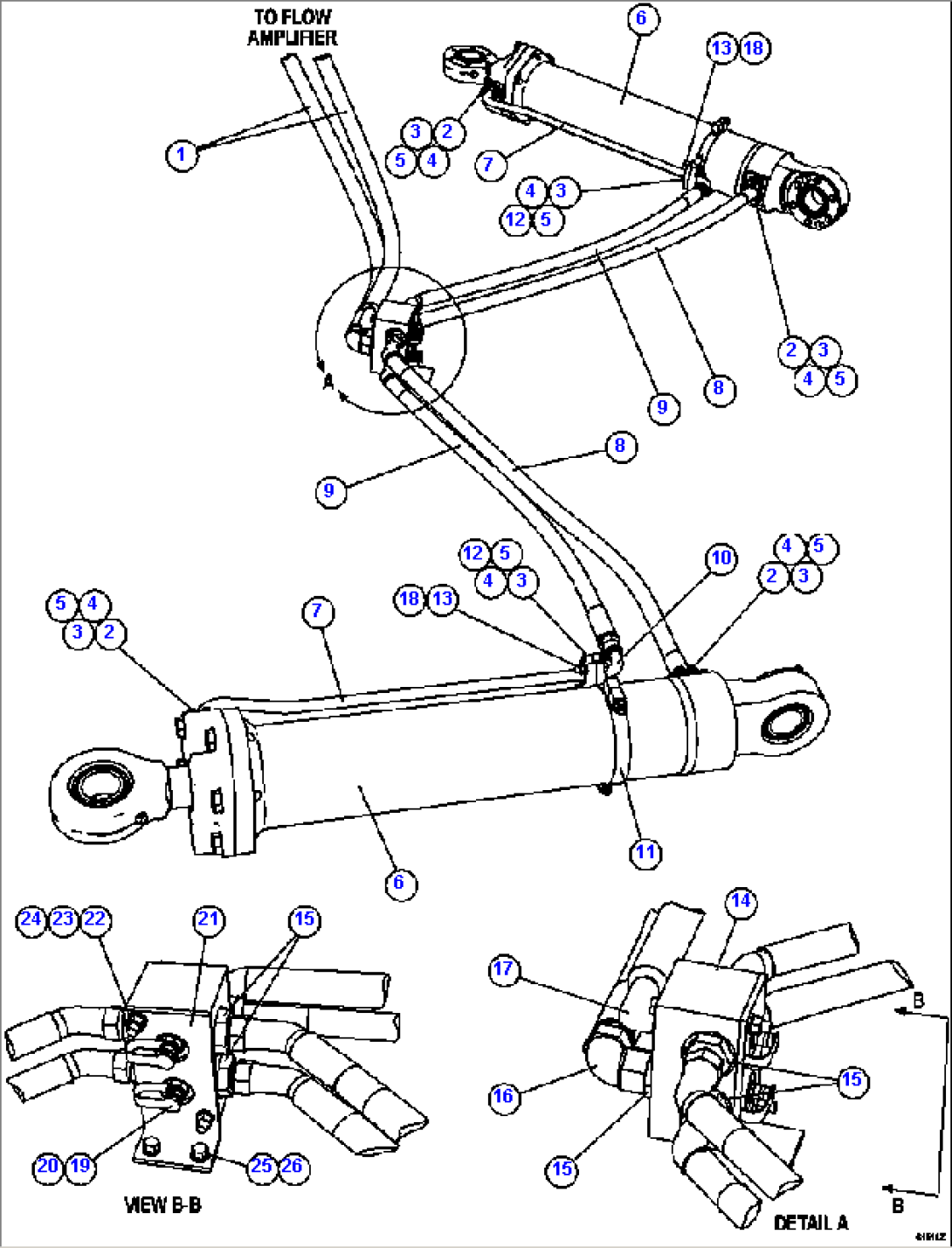 STEERING CYLINDER PIPING