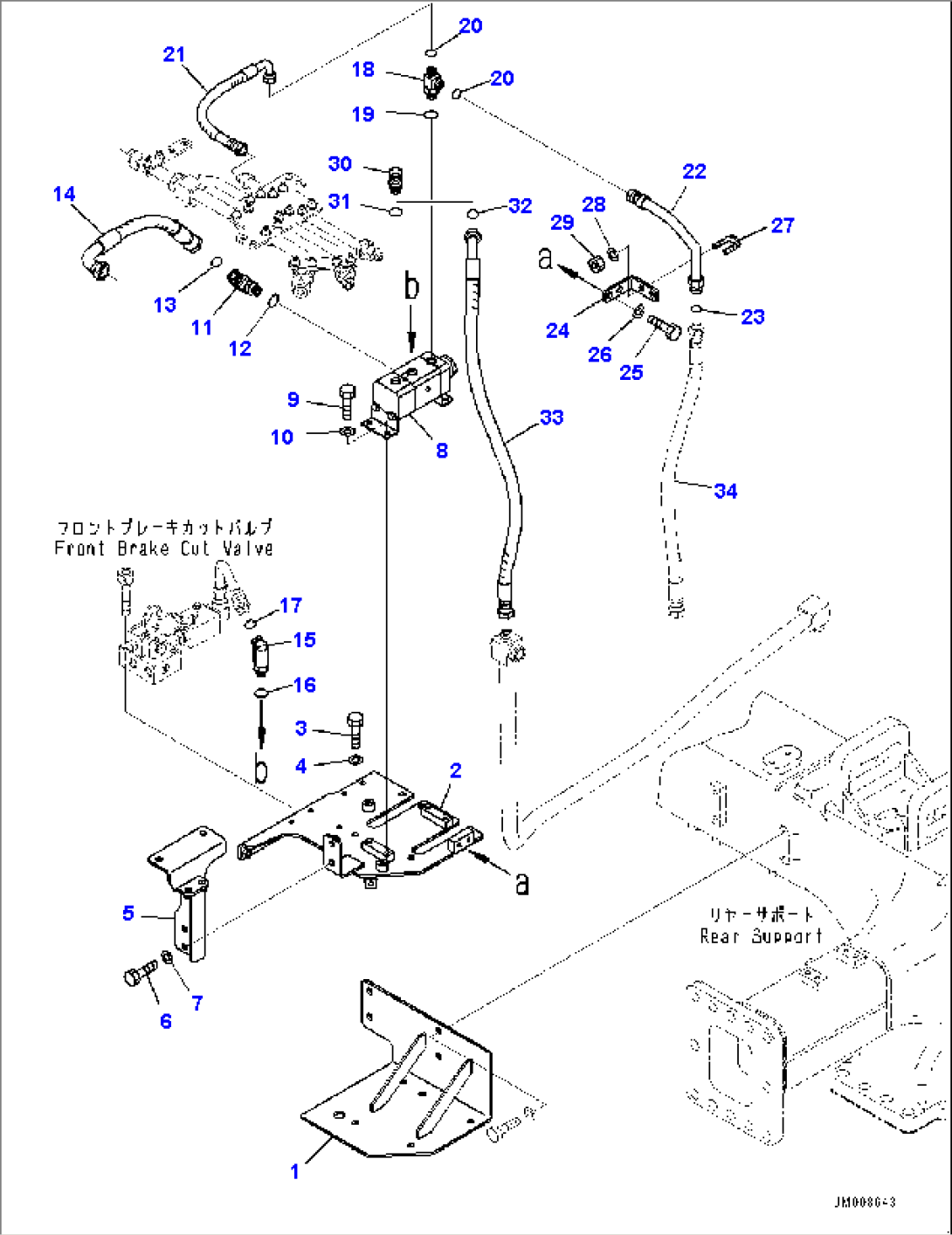 Brake Piping, Relay Valve (#30001-)