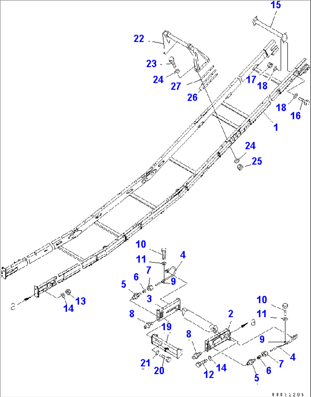 1ST CONVEYOR (INNER PARTS) (FRAME)(#1018-1024)