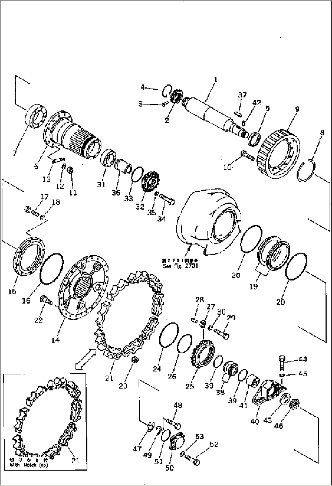 SPROCKET AND SHAFT