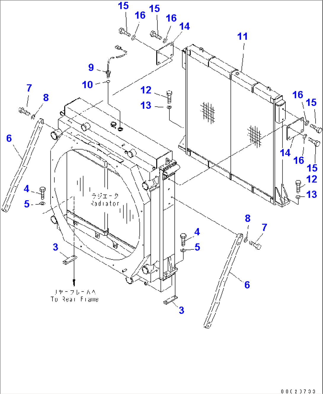 RADIATOR (MOUNTING PARTS)