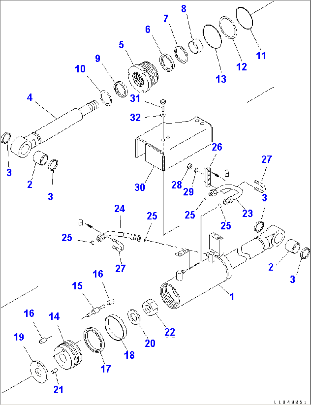 MECHANICAL ANGLE POWER TILT CYLINDER(#20001-)