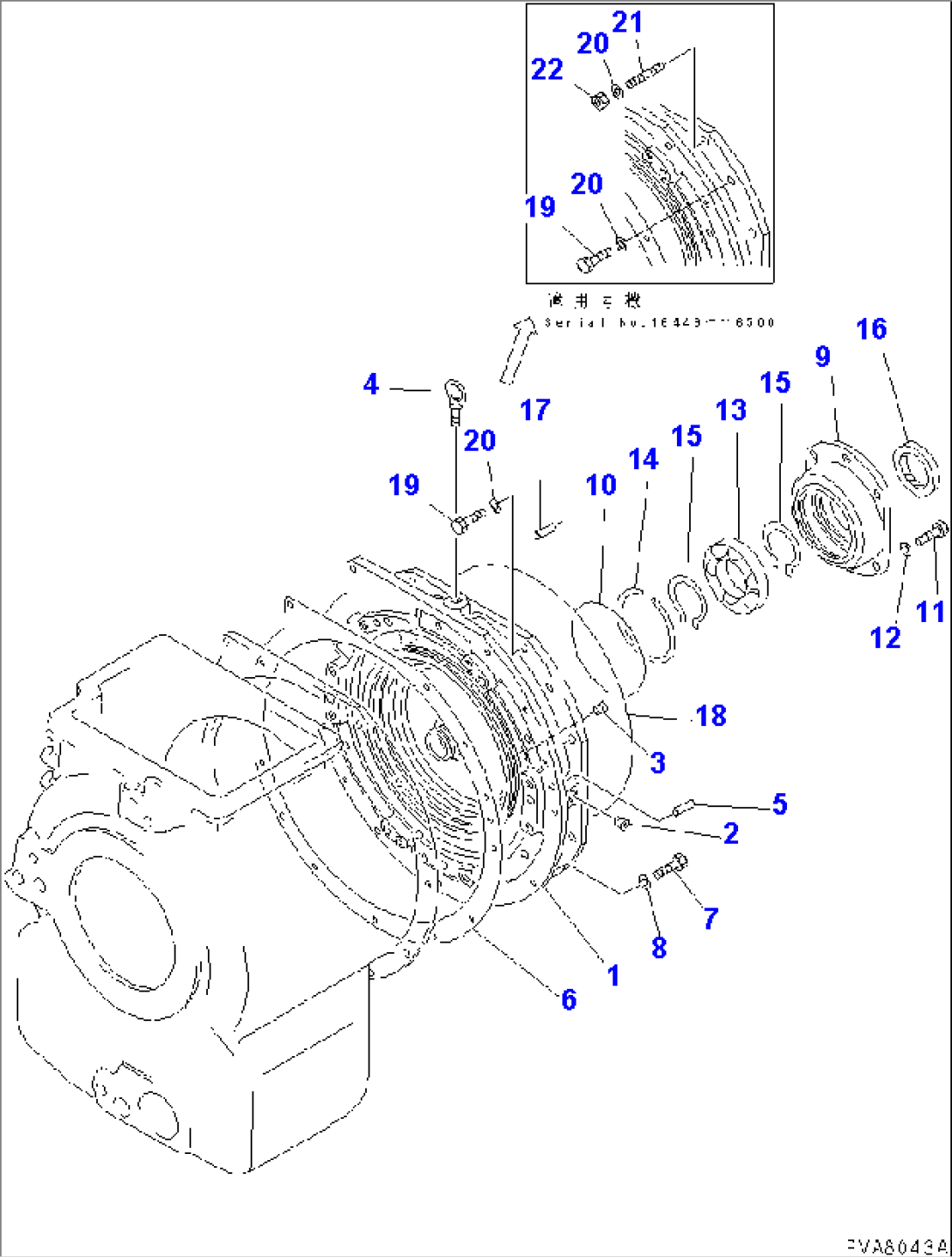 TORQFLOW TRANSMISSION REAR COVER (NOESE SUPPRESSION FOR EC)(#15908-16500)