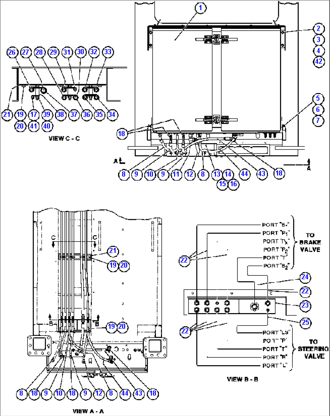 BRAKE CABINET/CAB PIPING